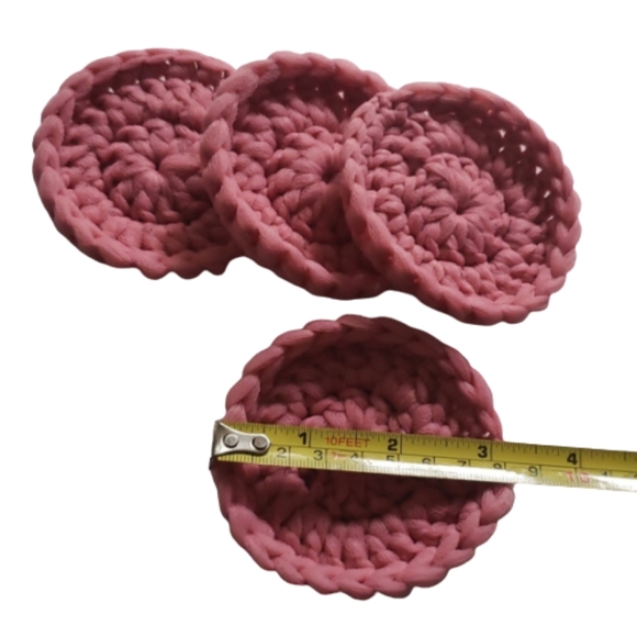 Handmade Nylon Net Tulle Pot Scrubbers Set of 4 - Picture 4 of 5